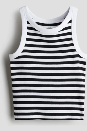 H&M Geribde katoenen tanktop