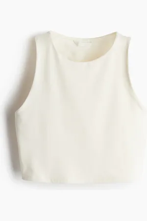 H&M Cropped tanktop van microvezel