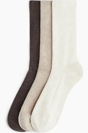 H&M 3 paar ribgebreide sokken