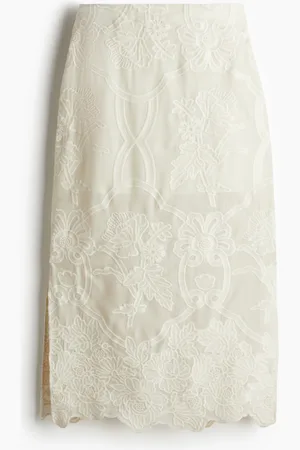 H&M Kokerrok met borduursel