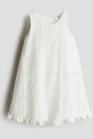 H&M Jurk van popelinekatoen met borduursel