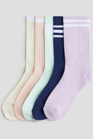 H&M 5 paar geribde badstof sokken