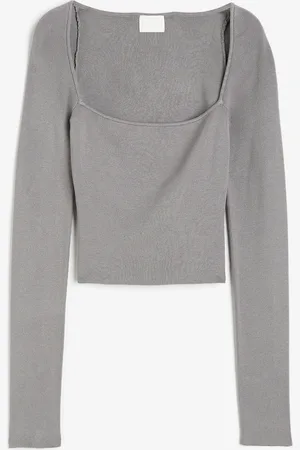H&M Croptop met vierkante hals