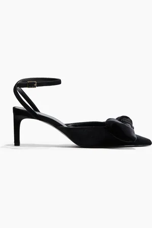 H&M Velours pumps met strik