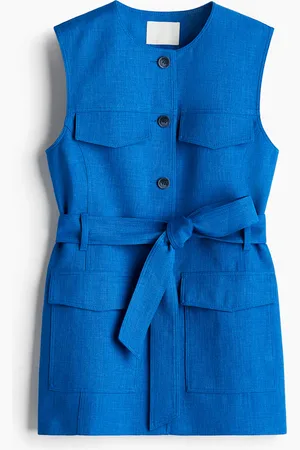 H&M Lang gilet met striklint