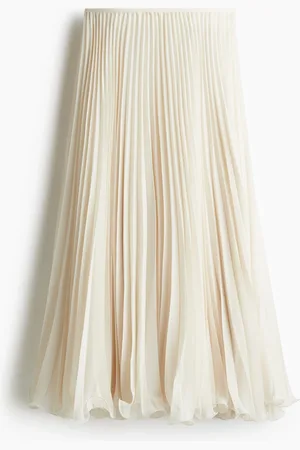 H&M Licht transparante plissérok