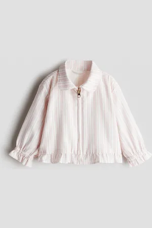 H&M Overshirt van linnenmix met volants