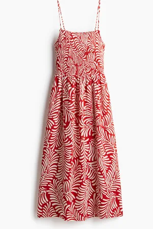 H&M Strappy jurk met smokwerk