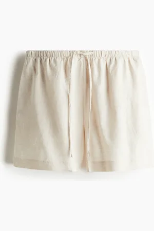 H&M Linnen short met trekkoord