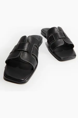 H&M Leren slippers