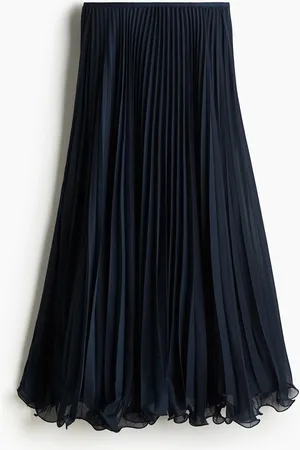 H&M Licht transparante plissérok