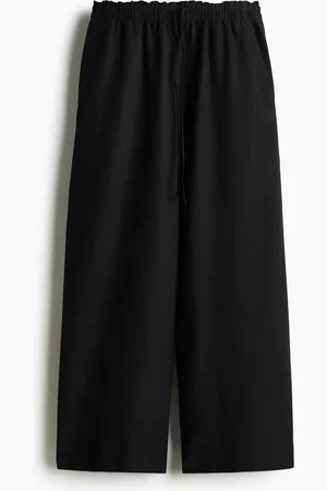 H&M Cropped broek van linnenmix