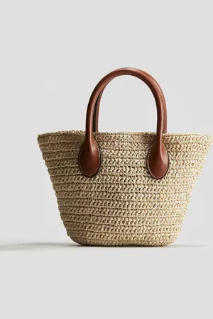 H&M Handtas van papierstro