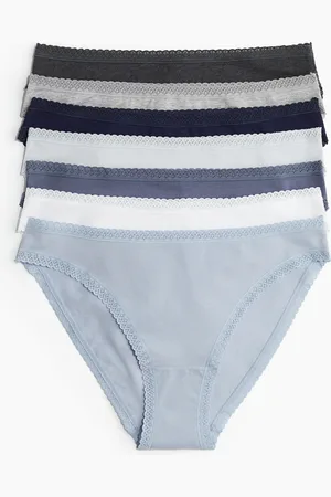 H&M Set van 7 slips van katoentricot Bikinimodel