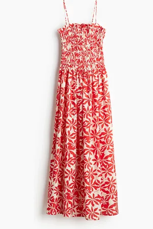 H&M Strappy jurk met smokwerk