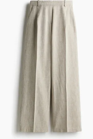 H&M Wijde broek van linnenmix