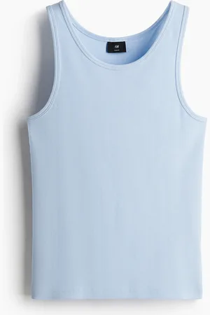 H&M Geribde tanktop - Slim Fit