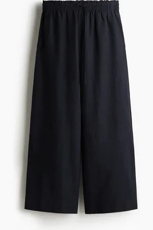 H&M Cropped broek van linnenmix