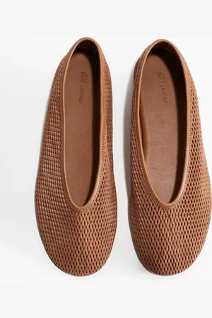 H&M Leren ballerina‘s van mesh