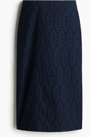 H&M Kokerrok met broderie anglaise