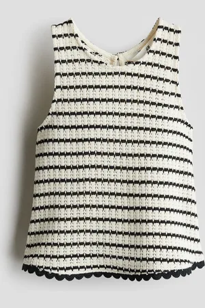 H&M Structuurgebreide tanktop