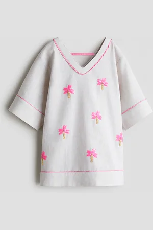 H&M Jurk van linnenmix met pailletten