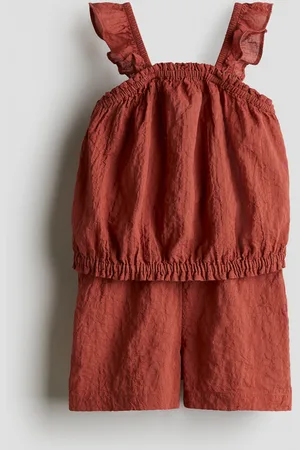 H&M 2-delige set van crinklekatoen
