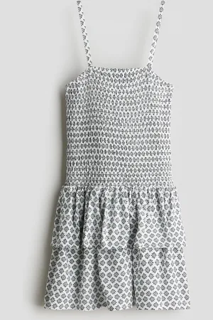 H&M Strappy jurk met smokwerk