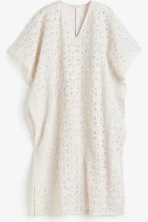 H&M Kantgebreide kaftanjurk