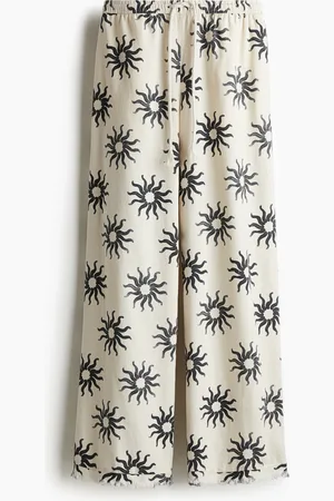 H&M Broek van linnenmix met trekkoord