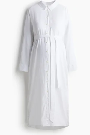 H&M MAMA Hemdjurk van linnenmix