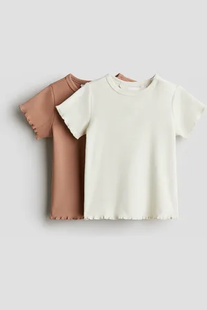 H&M Set van 2 geribde katoenen tops