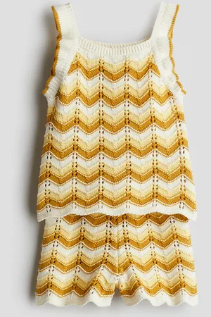 H&M 2-delige ajourgebreide set van katoen