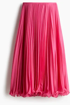 H&M Licht transparante plissérok