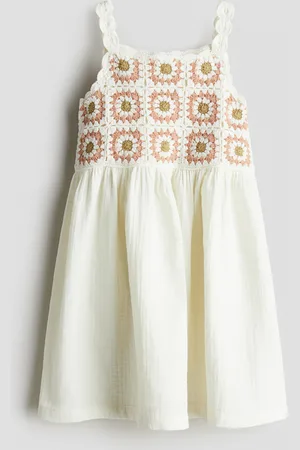 H&M Katoenen jurk met gehaakte look