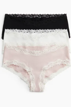 H&M MAMA Set van 3 katoenen slips met kant - Hipster