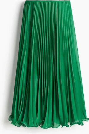 H&M Licht transparante plissérok