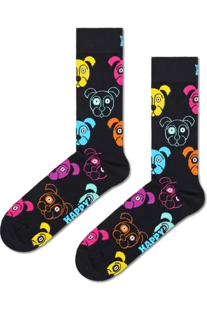 Happy Socks Zwarte Dog Crew Sokken