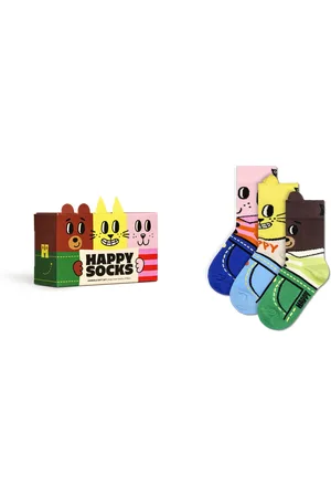 Happy Socks Kids Animal Socks Gift Set | Fun Gifts for Kids