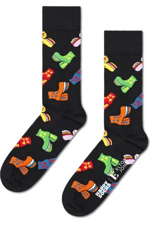 Happy Socks Black Elton John Disco Shoes Crew Socks