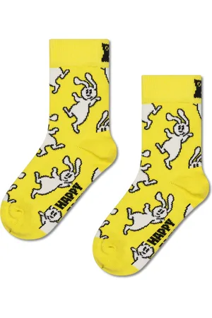 Happy Socks Kids Yellow Bunny Crew Sock