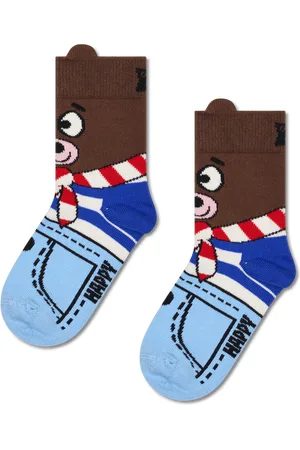 Happy Socks Kids Blue Bear Crew Sock