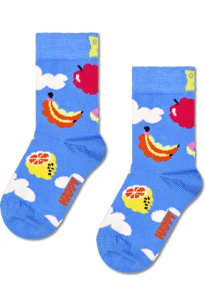 Happy Socks Kids Fruit Socks | Blue Cloudy Crew Socks