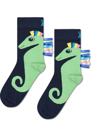 Happy Socks Kids Navy Seahorse Crew Sock