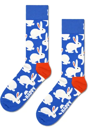 Happy Socks Blauwe Bunny Crew Sokken