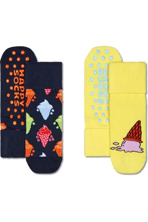 Happy Socks Kids Anti-Slip Ice Cream Socks | Fun Non Slip Socks