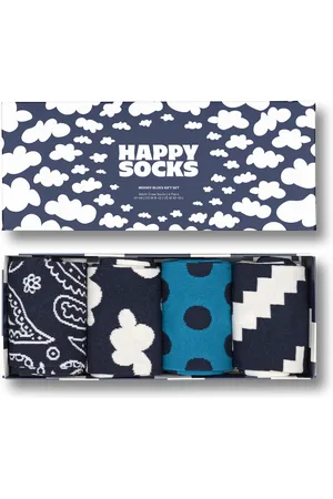 Happy Socks 4-Pak Moody Blues Crew Sokken Cadeauset