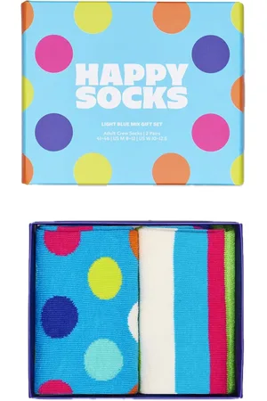 Happy Socks 2-Pack Light Blue Mix Socks Gift Set
