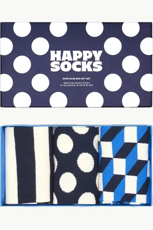 Happy Socks 3-Pack Dark Blue Mix Socks Gift Set