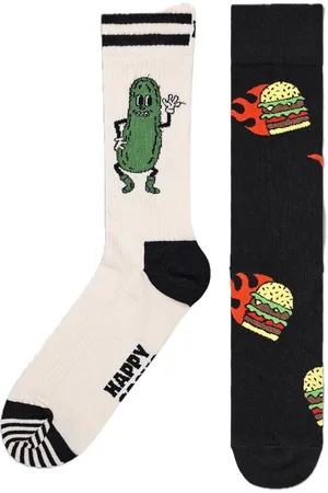 Happy Socks 2-Pack Burger & Pickle Mix Socks
